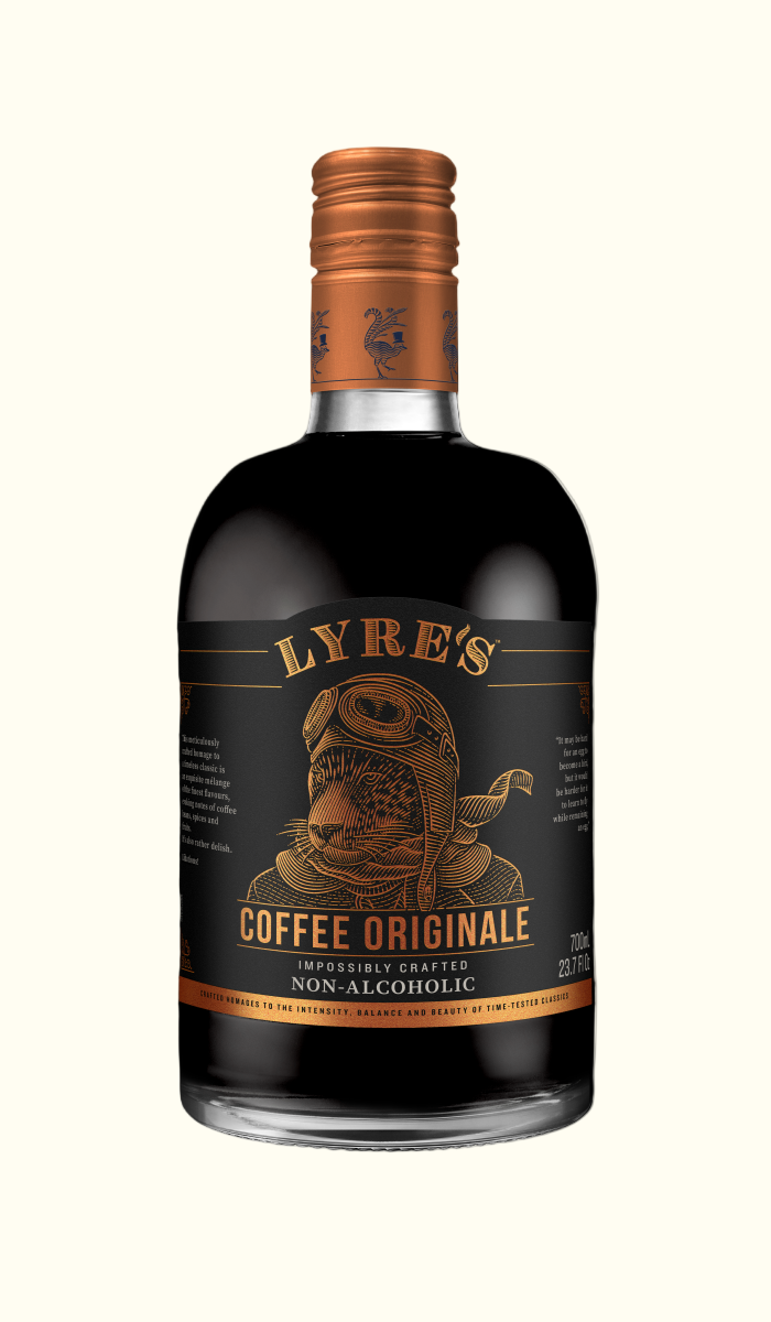 Lyre's Coffee Originale non alcoholic coffee liqeur on a white background