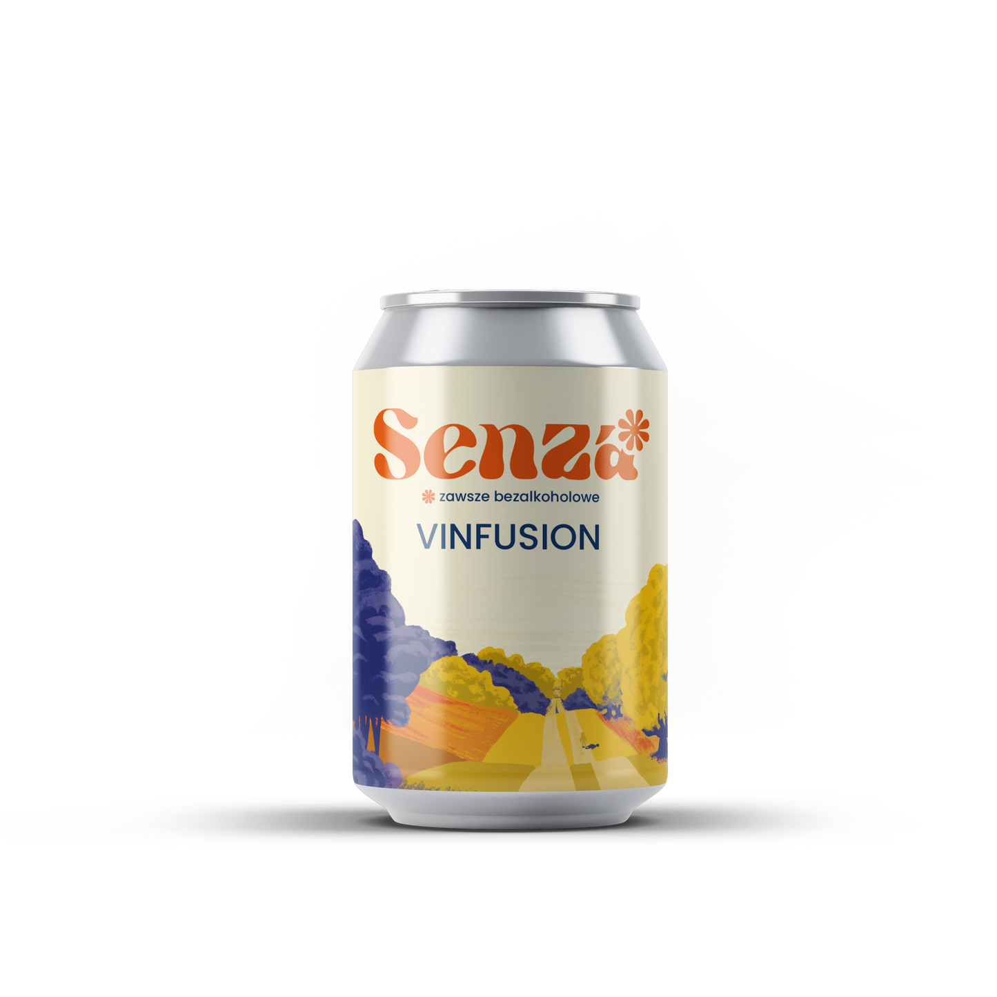 Can of Senza Vinfusion alcohol free beer